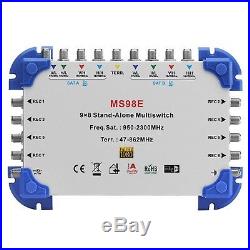 Tuorbot 9 x 8 Satellite Multiswitch Min-Max 9-In/8-Out for FTA Receiver New