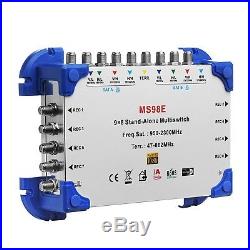 Tuorbot 9 x 8 Satellite Multiswitch Min-Max 9-In/8-Out for FTA Receiver New