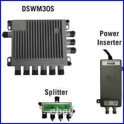 WINEGARD SWM-D30 Satellite TV Antenna Single Wire Multi-Switch Kit With Power I