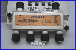 ZINWELL 2x4 SATELLITE Multi Switch 4 OUTPUT MS2X4R0-03 directv legacy technology